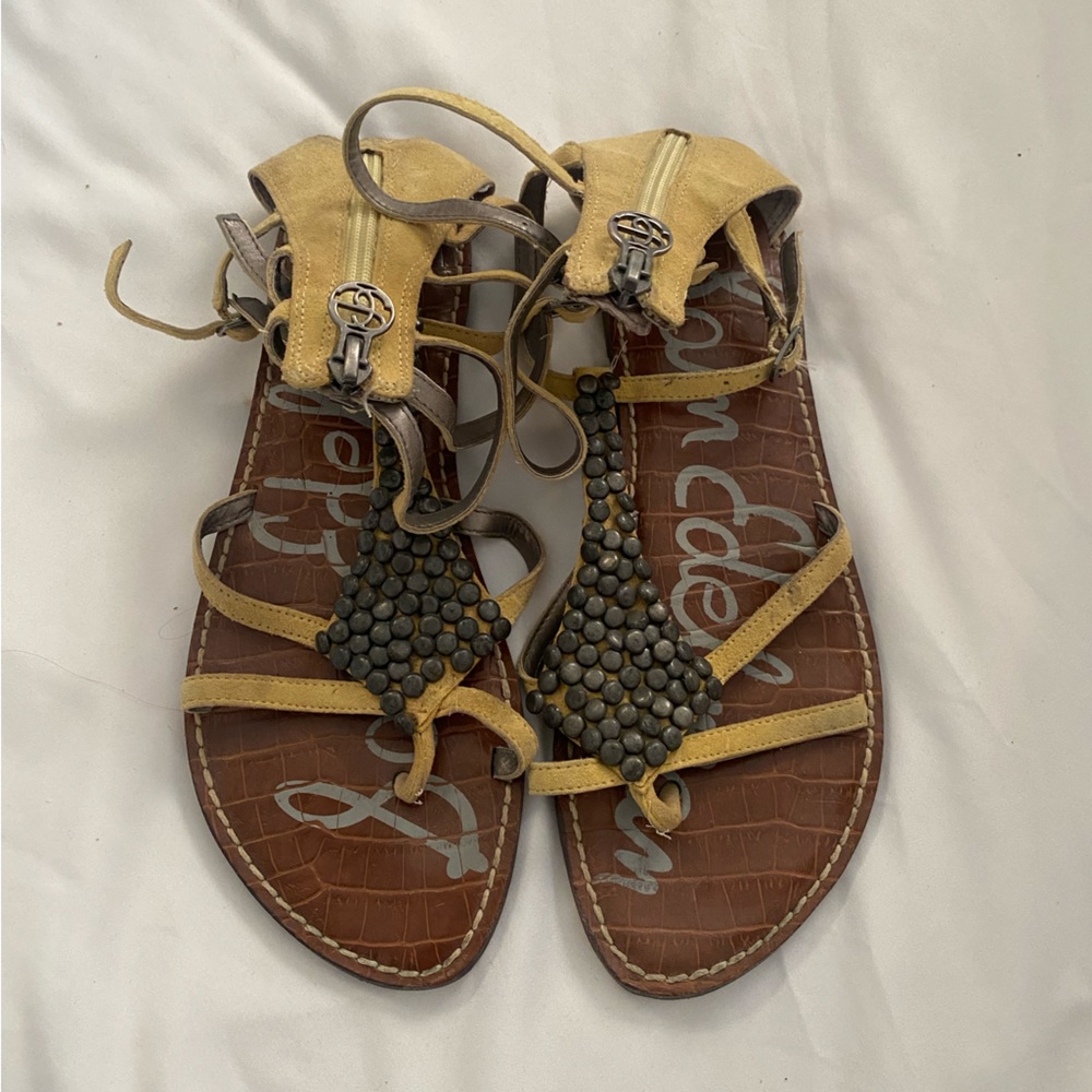 Sam Edelman sandals, yellow, 8